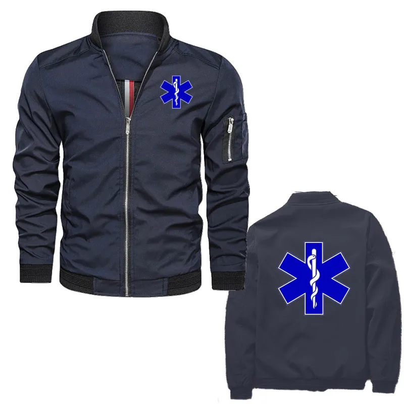 EMT Emergency Ambulance Star Of Life EMS Bomber Jacket Streetwear Windbreaker Men's baseball jacket Coat Parkas Clothes M-5XL