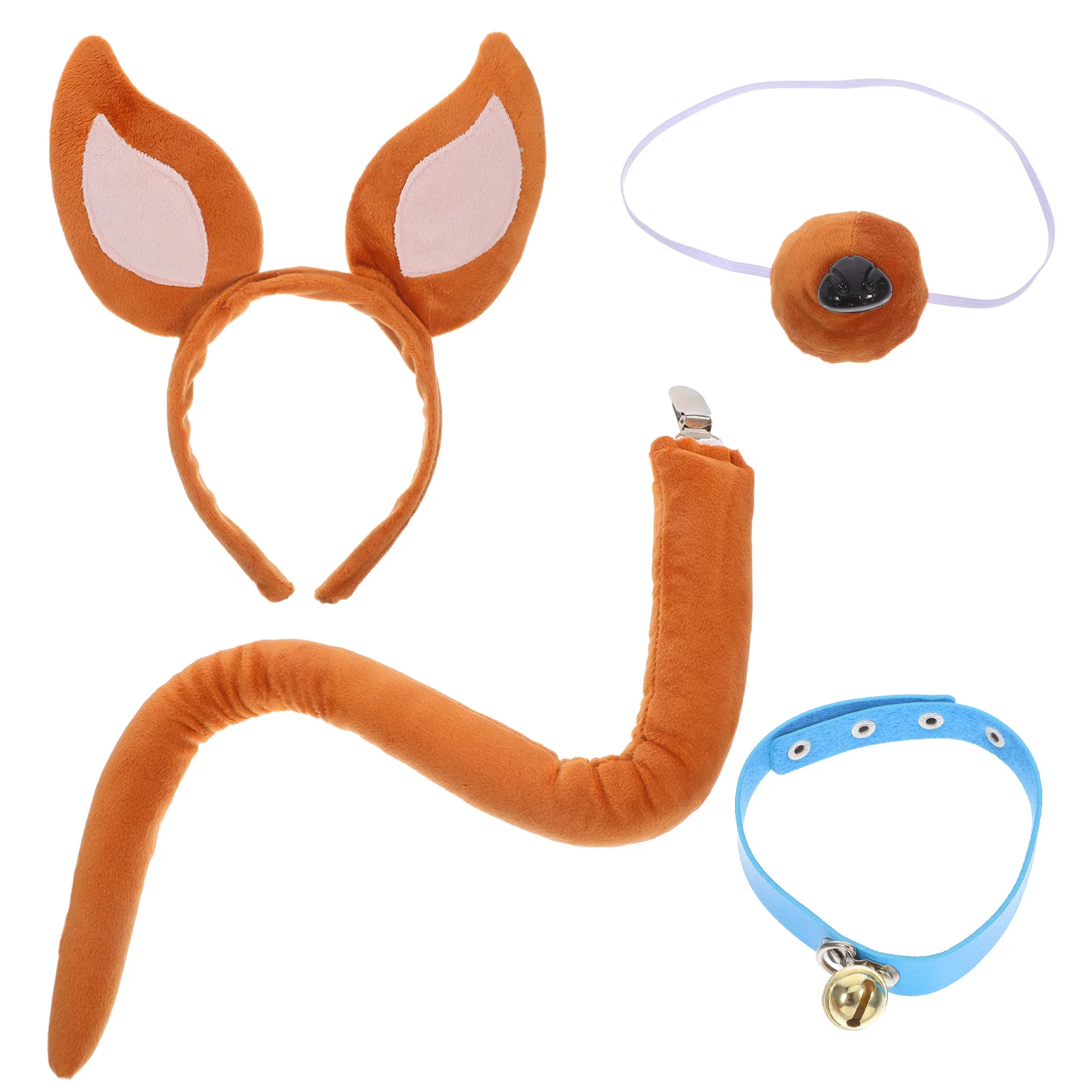 

Halloween Pet Headband Set Dog Ears Nose Bowtie Tail Costume Accessories Puppy Cosplay Party Dress Up Props For Dogs