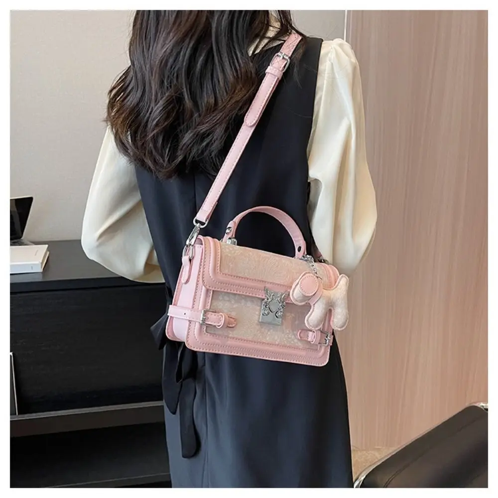 Elegant Embossed Shoulder Bag Metal Buckle Exquisite Underarm bag Square Crossbody Bag