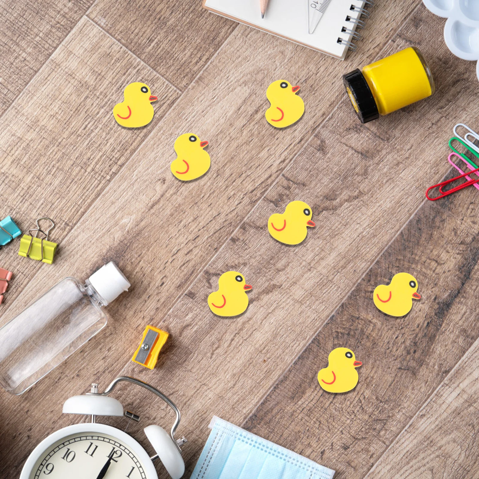 

50Pcs Mini Erasers Cute Duck Shaped Erasers for School Bulk Bulk Classroom Adorable Stationery Miniature Eraser
