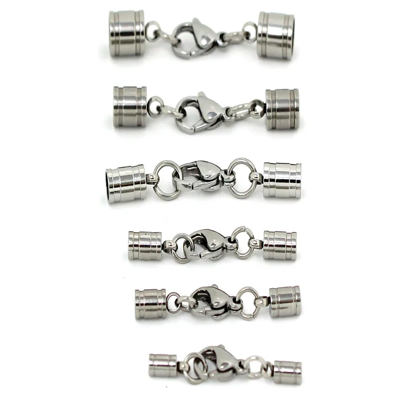 

Набор из 5 штук: концевые заглушки из нержавеющей стали с застежками-карабинами 2/2,5/3/4/5/6 мм для изготовления ожерелий и ювелирных изделий своими руками