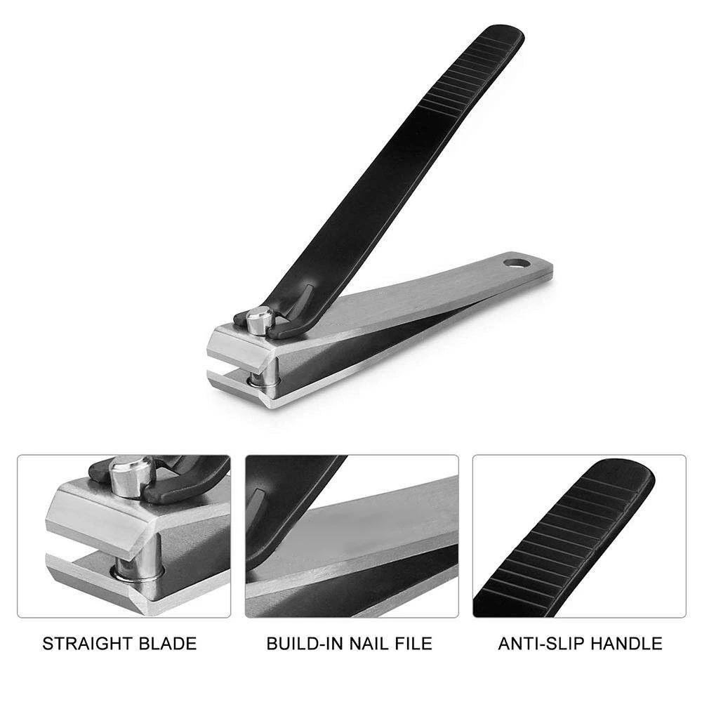 Premium Stainless Steel Toe Nail Clippers Small Size Manicure Beauty Tool for Pedicure Black Big Portable Finger Nail Clipper