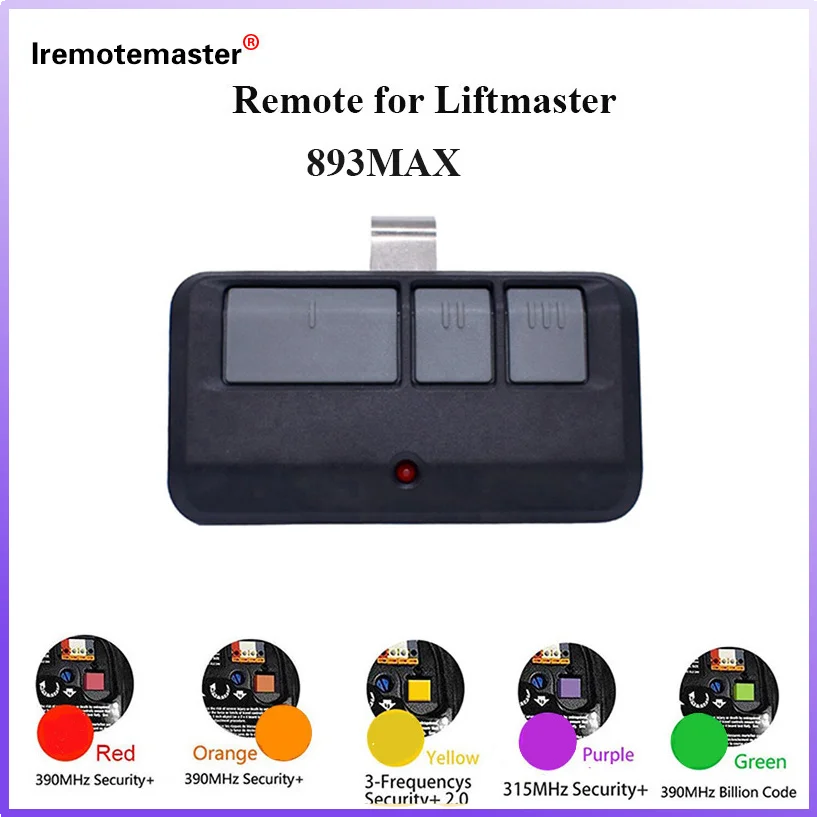 

For Liftmaster 893max Garage Door Remote Opener Compatible with 371LM 373LM 971LM 973LM 81LM