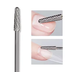 Cone Shape Nail Drill Bit Carbide Milling Cutter for Half Nail Tips Manicure Rotary Burr Electric Drill Accessories Tool