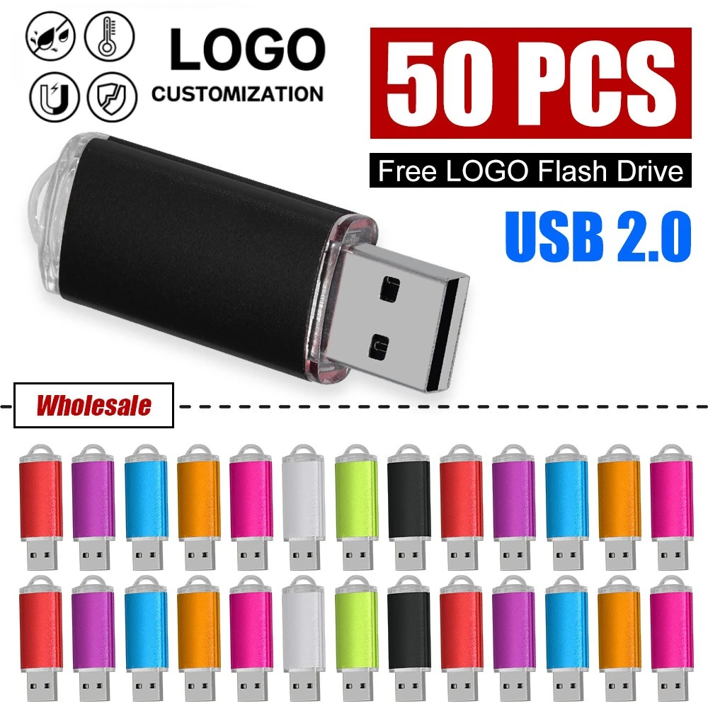 

50 шт./лот, металлический флэш-накопитель для фото, USB-флешка 2,0, 4 ГБ, 8 ГБ, 32 ГБ, 64 ГБ, устройство хранения, фото-накопитель, хорошие подарки, память, 1 ГБ