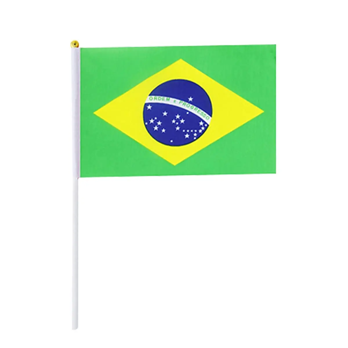 Fast Delivery Brazilian Hand Flags 100% Polyester National Brazil Hand Waving Flags