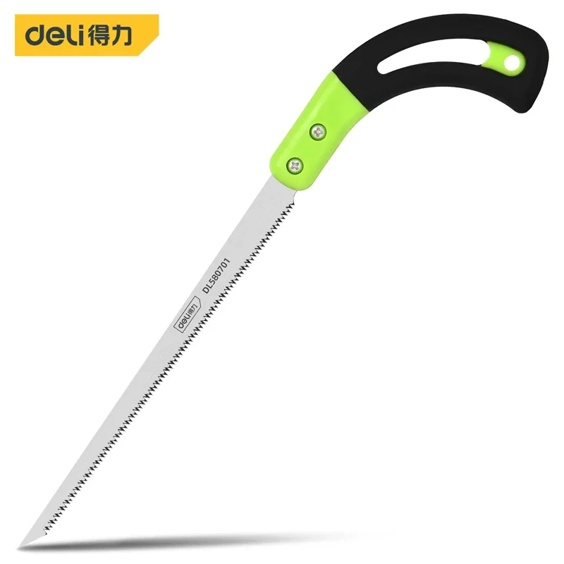 Deli Outdoor Handsaw Garden Hand Tools Steel Saw Pp Handle Woodworking Saw 210mm Convenient for Wall Panel Bendin Hand Tools