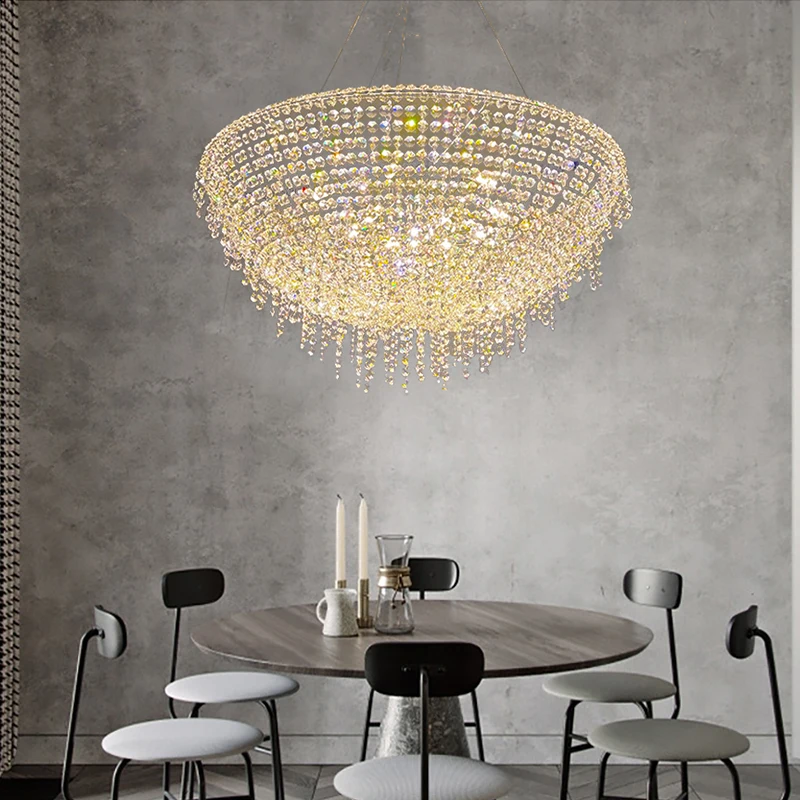 Crystal Jellyfish Pendant Lights LED Room Decor Hanging Lamps for Dinning Table Modern Creative Designer Home Ceiling Lustres