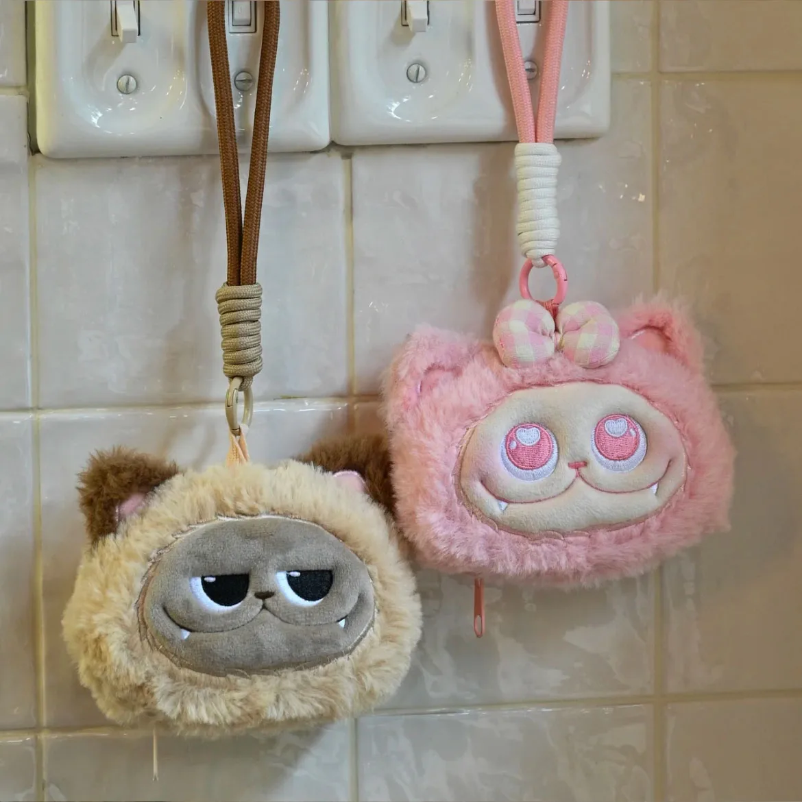 Portefeuille multifonction Funcinant Giggle Utopia, porte-monnaie en peluche Double face, jouet pendentif mignon