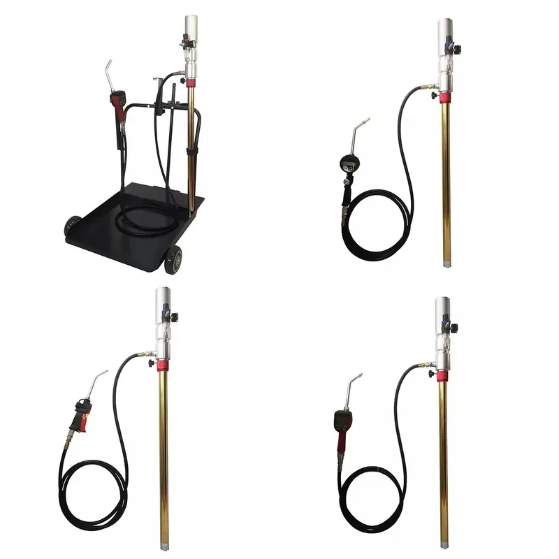 200L Oil Pump with Counter Meter Pneumatic Lubrication Engine Gear Fluid Extractor Dispenser Distributor Filling Air Drum