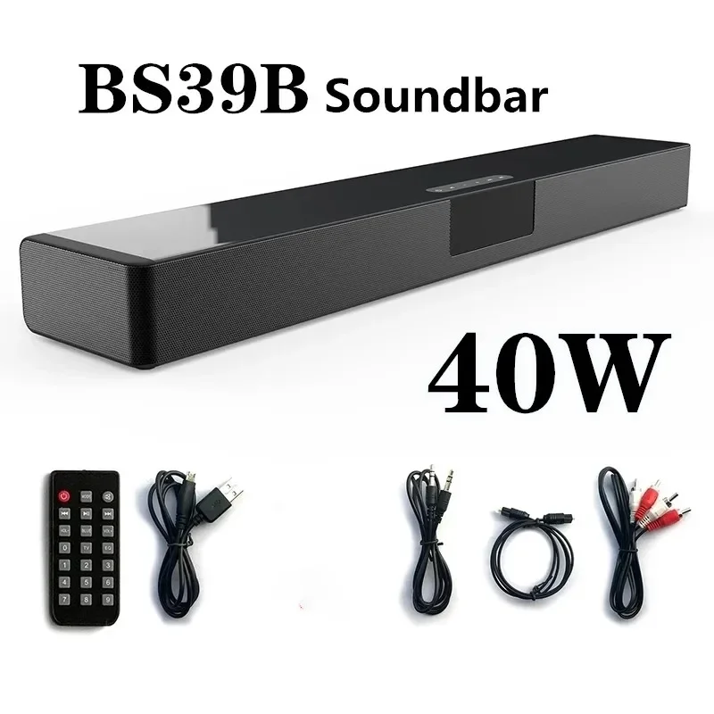 Imagem -06 - Alto-falante de Cinema em Casa de Alta Potência 40w Alto-falante Bluetooth sem Fio Estéreo 4d Subwoofer tv Parede Eco Bs39b