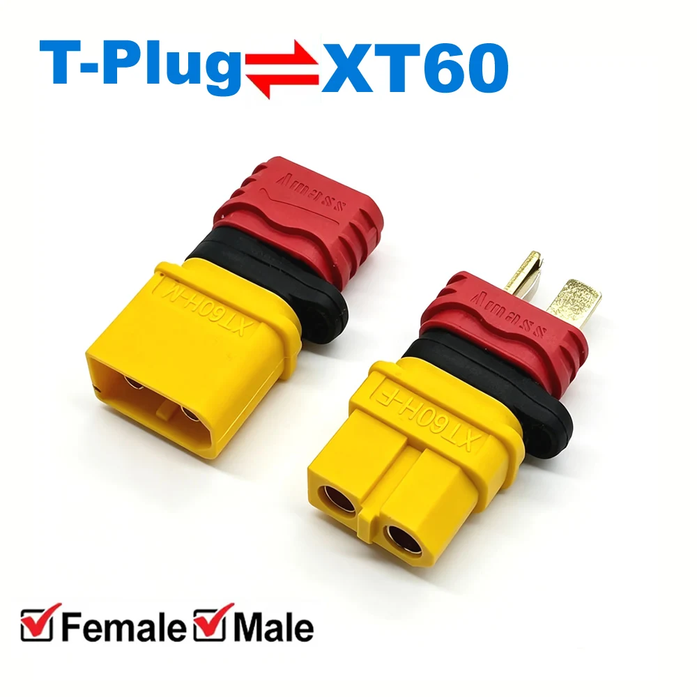 1-8 Stück XT60 auf Deans-Stecker, weiblich/männlich, T-Stecker auf XT60-Stecker-Adapter für Auto, Flugzeug, Hubschrauber, Quadcopter, Lipo-Akku, RC-Teile