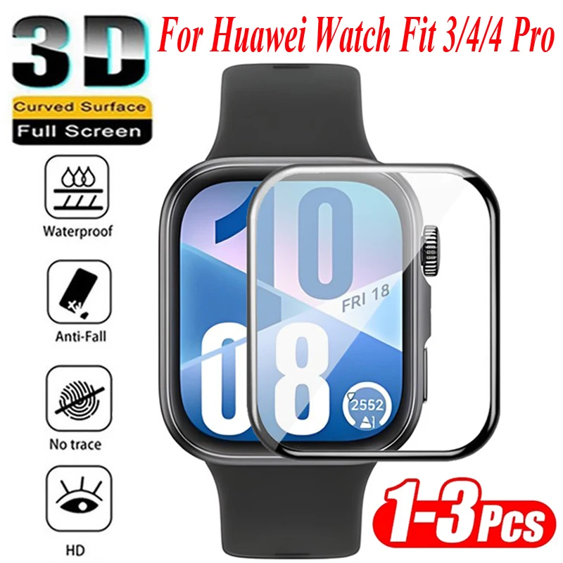 1-5PCS Screen Protector für Huawei Uhr Fit 4 Pro 3 Abdeckung 3D Gebogene Film Für Huawei Fit4 fit3 Fit4Pro Uhr Schutz Filme