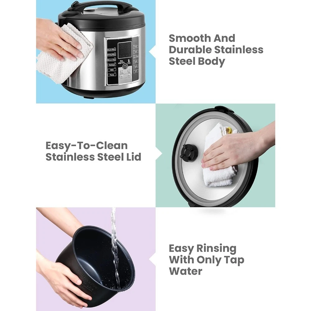 

Мультиварка 12-в-1 с цифровым программированием, 5,2 л: медленноварка, рисоварка, пароварка, кастрюля для тушения, сковорода-сотейник — Лучшая акция