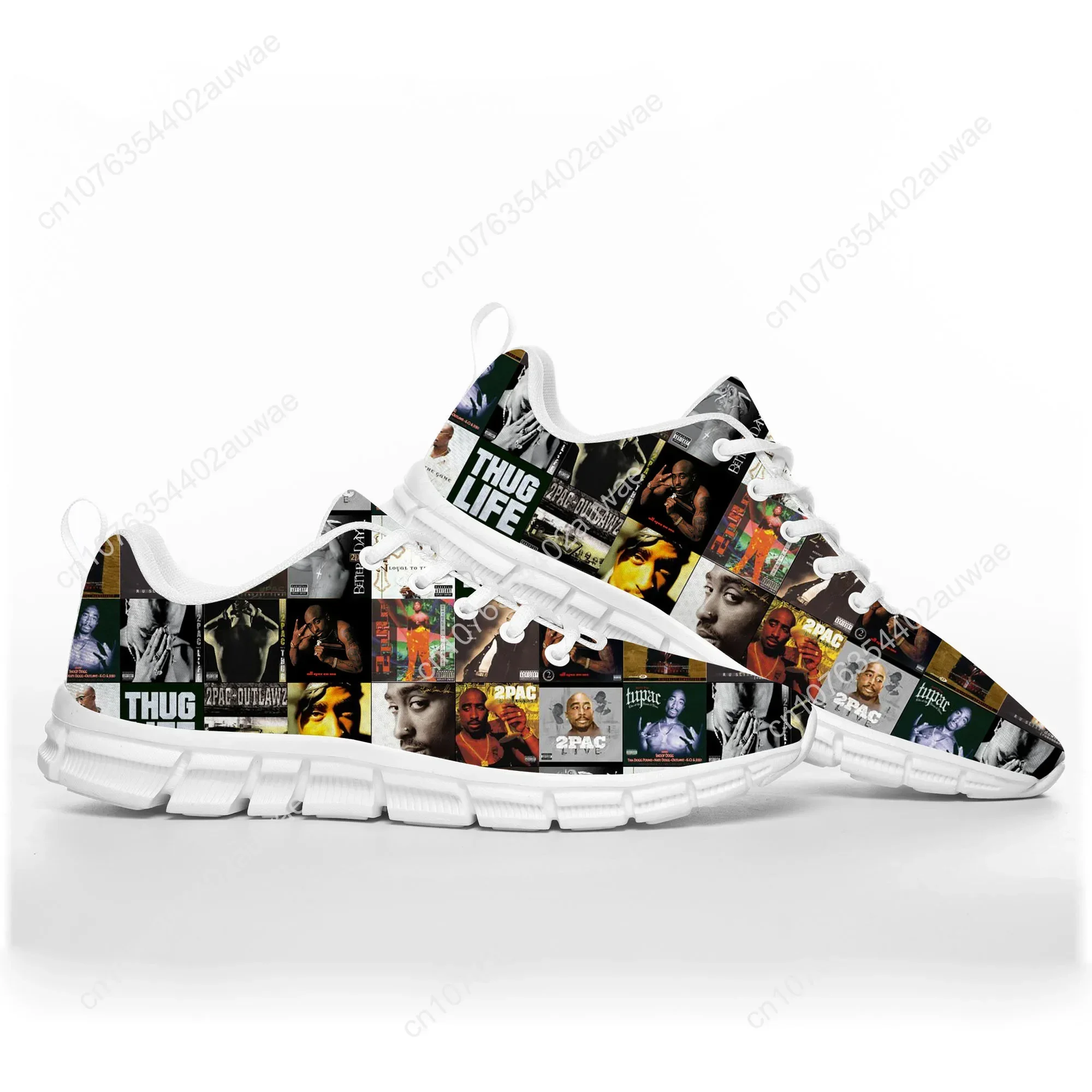 Zapatillas deportivas Tupac 2pac Hip Hop para hombre y mujer, zapatos cómodos de moda, informales, personalizados, de alta calidad