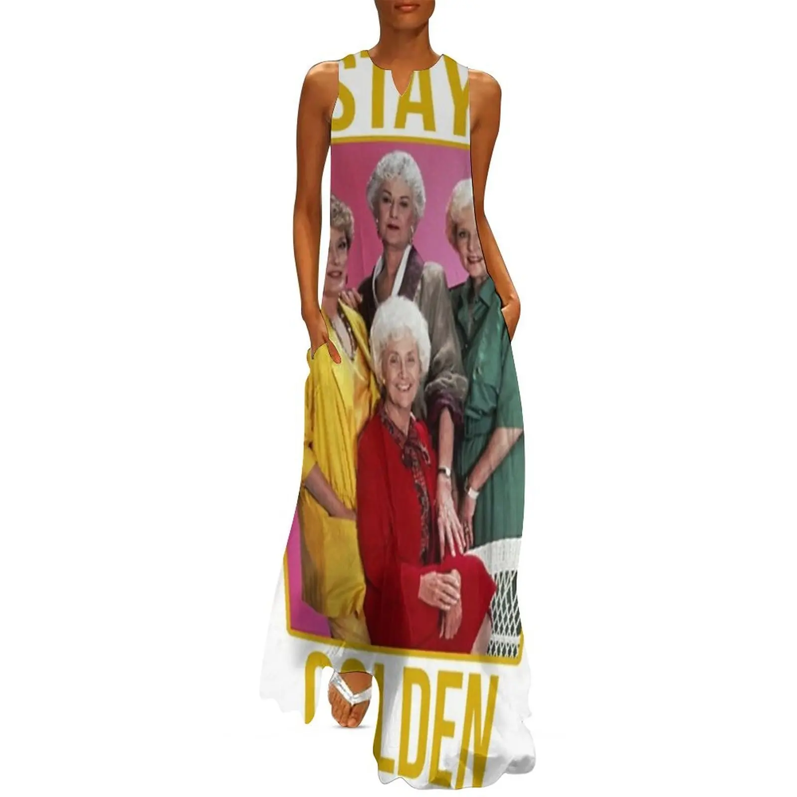 

golden girls sticker stay golden betty white sticker golden girls shirt Long Dress Beachwear dress for women