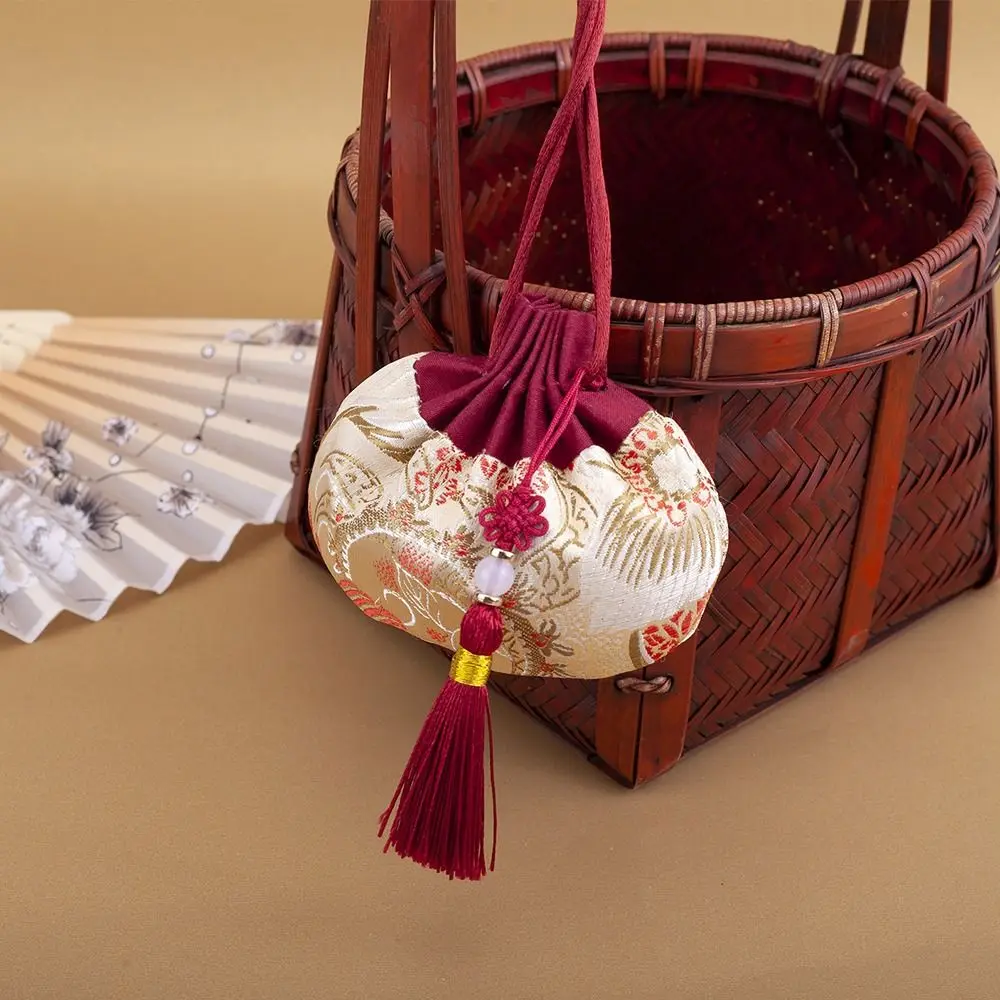 Dragon Boat Festival Bag Flower Embroidery Sachet Retro Pattern Brocade Jewelry Storage Bag Small Pouch Jewelry Packaging