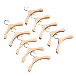10/20 piezas percha de madera para ropa, juguetes, accesorios para casa de muñecas, ropa, bufanda, organizador, perchas 4,5/6/7,5/10/12/15cm
