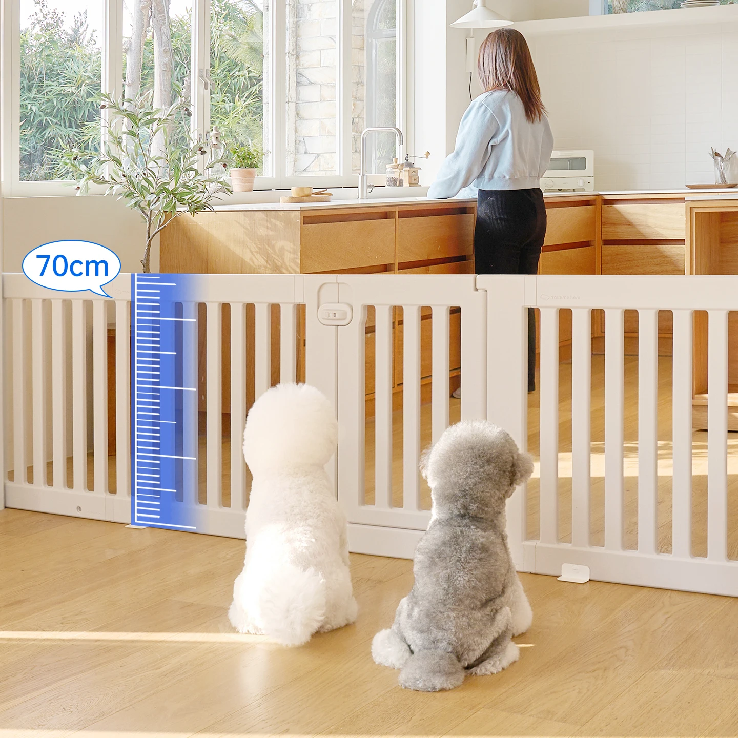 Premium Modern Plastic Dog Fence Anti-Rust Coating Expandable Design For Indoor And Outdoor Use Yard Kennel & Puppy Training