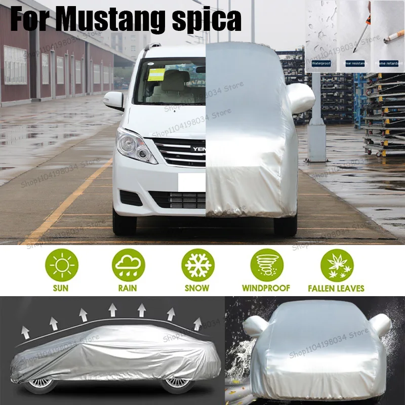 

For Mustang spica Auto Anti snow Anti dust Sunscreen Anti-uv Anti peeling paint And Anti Rainwater 210t car cover Car cover