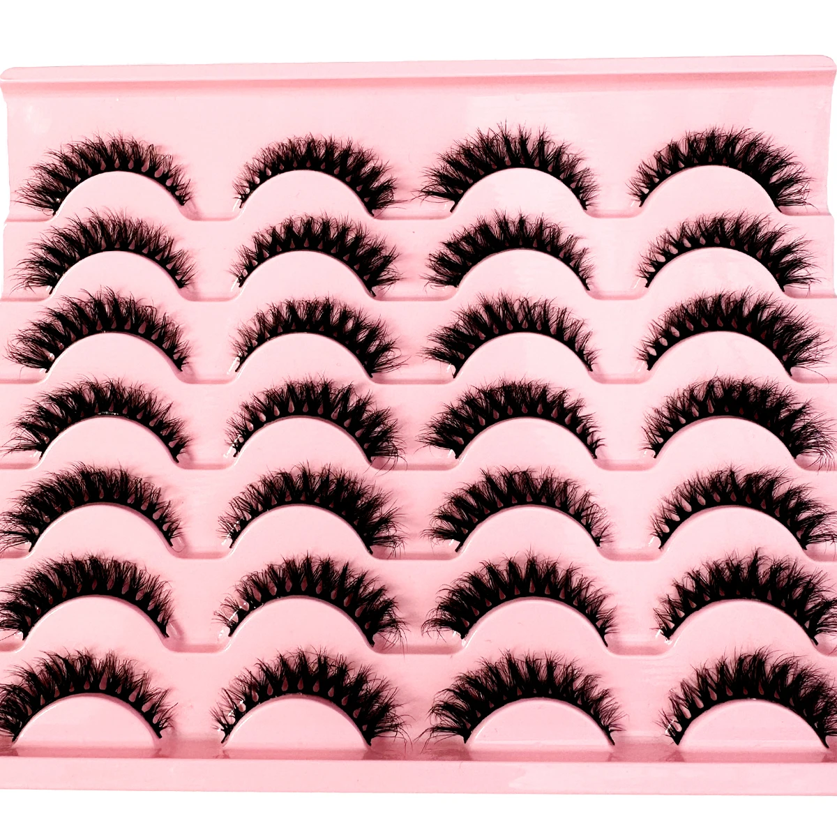 New1/10/14Pairs 3D Faux Mink Fake Eyelashes Natural Eyelash Extension Handmade Fluffy False Eyelashes Makeup Tool Eye Lashes H13