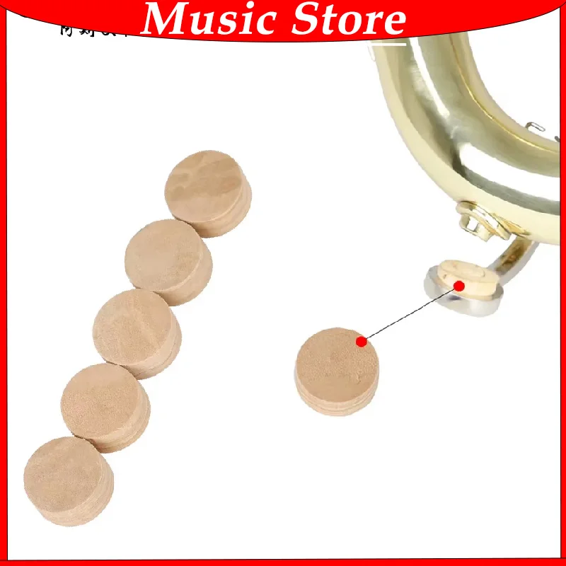 5 Stück Release WaterKey Spit Valve Cork Pad für Trompete, Posaune, Reparatur, Blechblasinstrumentenzubehör, Durchmesser 9 mm, Dicke 4 mm