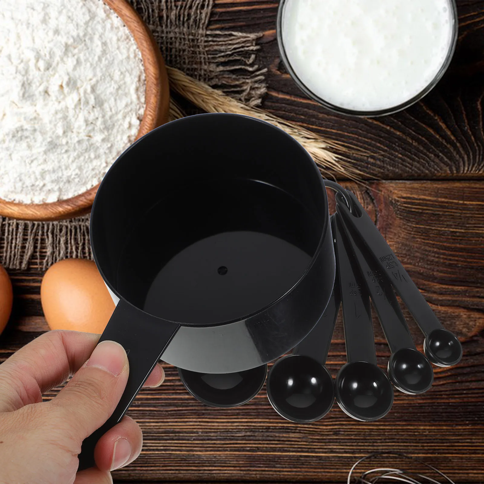 

1Set Baking Measuring Spoon Kitchen Measuring Cup Premium PP Material Comfortable Handle Accurate Measurement Tool