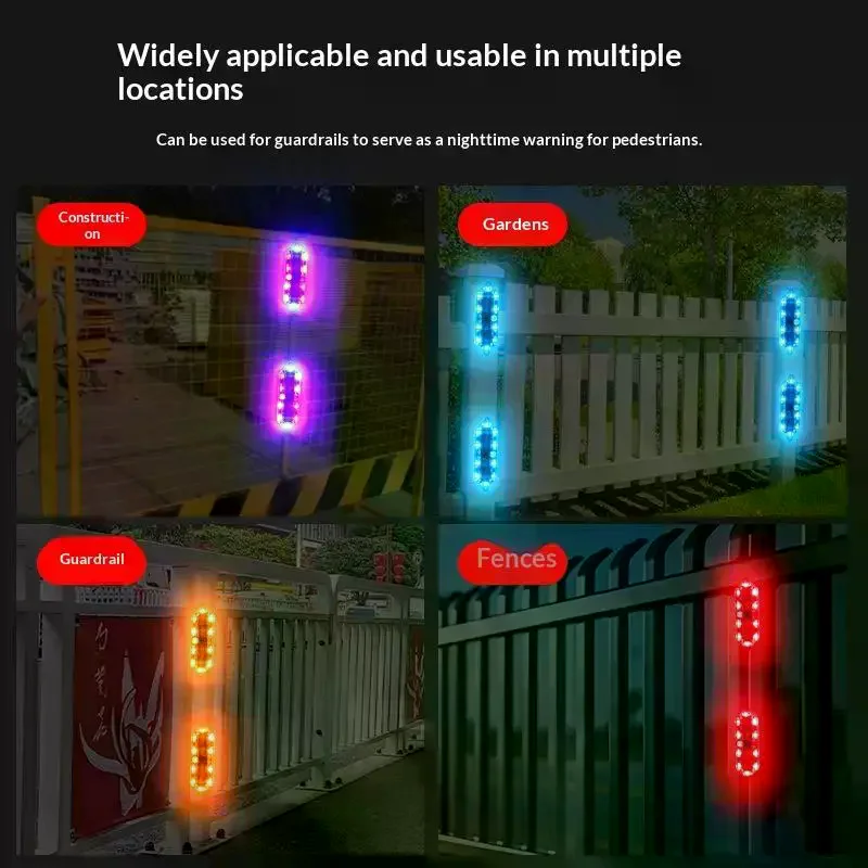 2Pcs Car Solar Charging-free Anti-rear Collision And Explosion-proof Safety Light Motorcycle Brake Tail Light Modified Flash