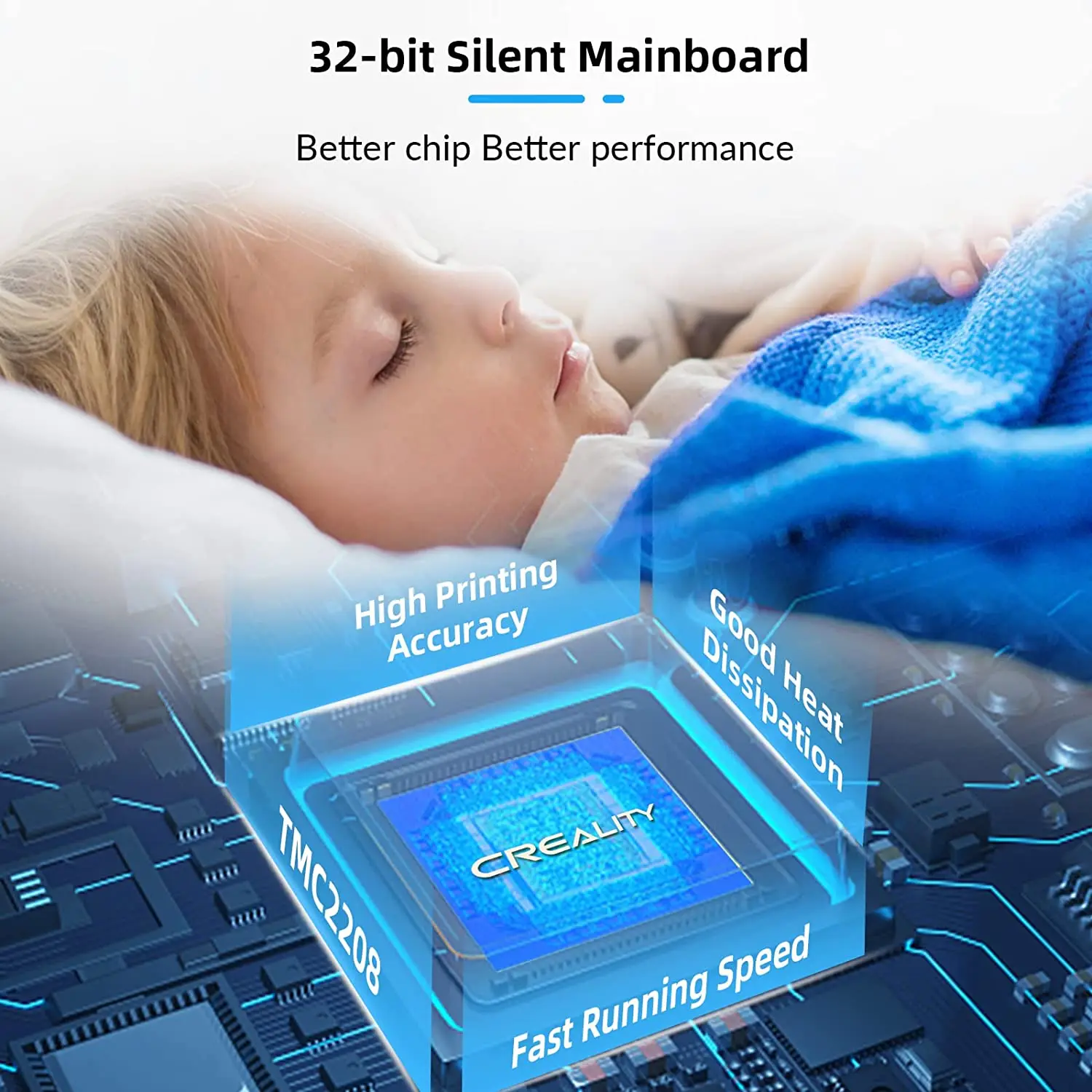 Creality Ender-3 S1 Silent Motherboard 32 Bit Mainboard SD Card Fuse Package with TMC2208 Drivers for Ender 3 S1 3D Printer Part