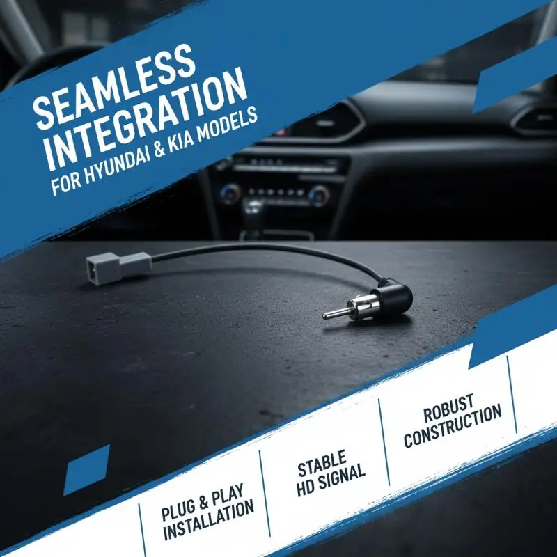 Car CD Radio Antenna Adapter Female Connector Easy Installation High Conductivity for Car Exterior Audio Modification Parts