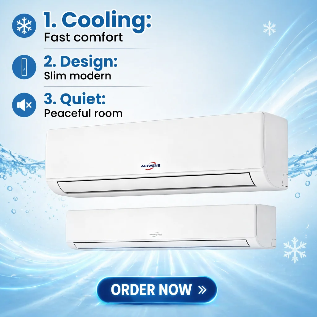 9000BTU R32 Inverter Air Conditioner Airwens 220V 50Hz Split Type Quiet Energy Efficient Cooling Heating Unit Household