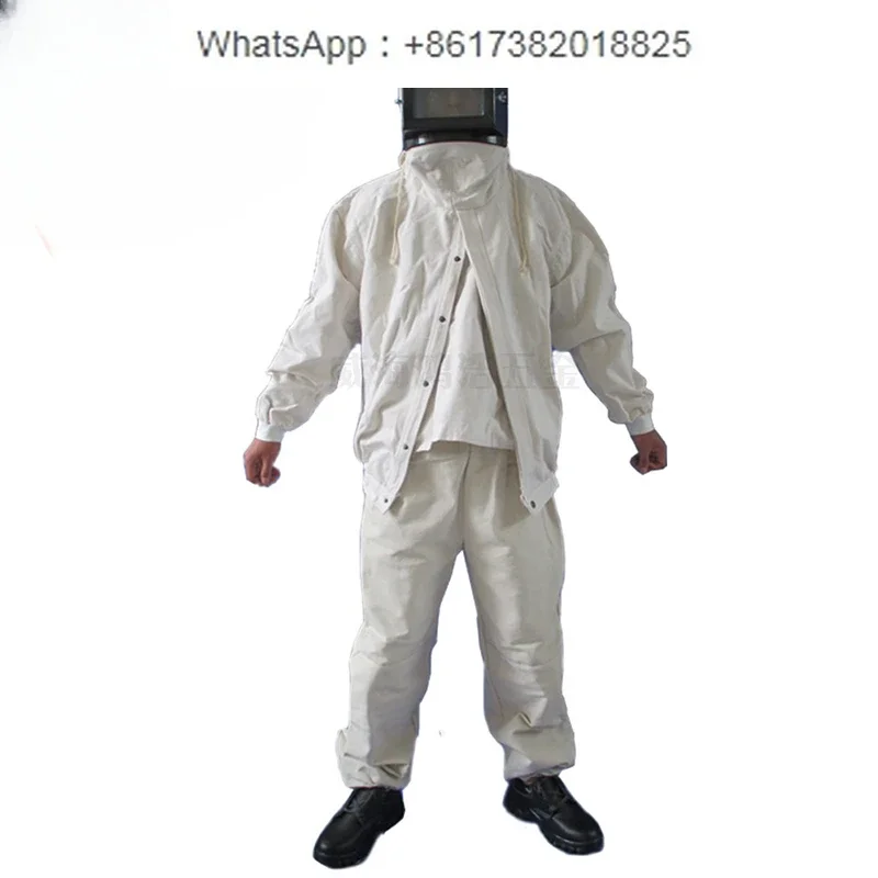 

Sandblasting suit, protective suit, one piece with hat, sandblasting suit, full body protective labor protection equipment