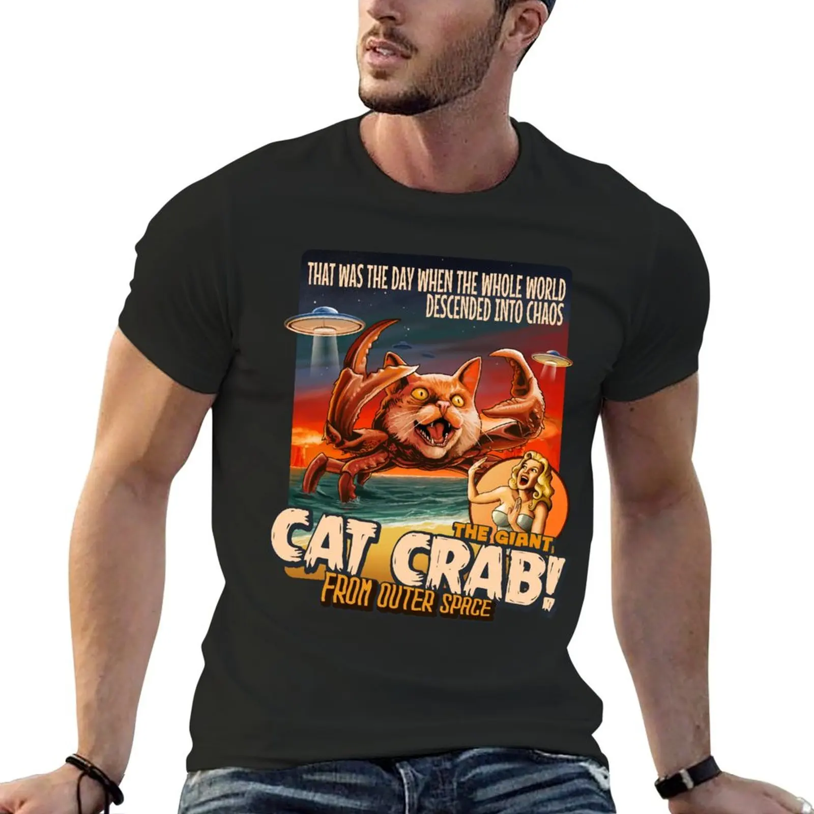 

The Giant Cat Crab T-Shirt oversized t shirt kawaii clothes mens t shirts