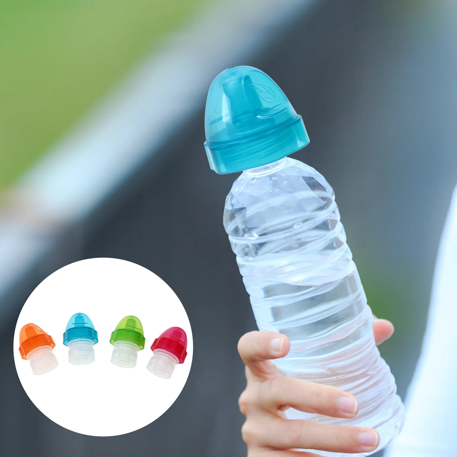 4 Pcs Conversion Cover Beverage Bottle Lid Caps Kids Water Bottles Top Hat Pp Juice Toddler Shot Straw