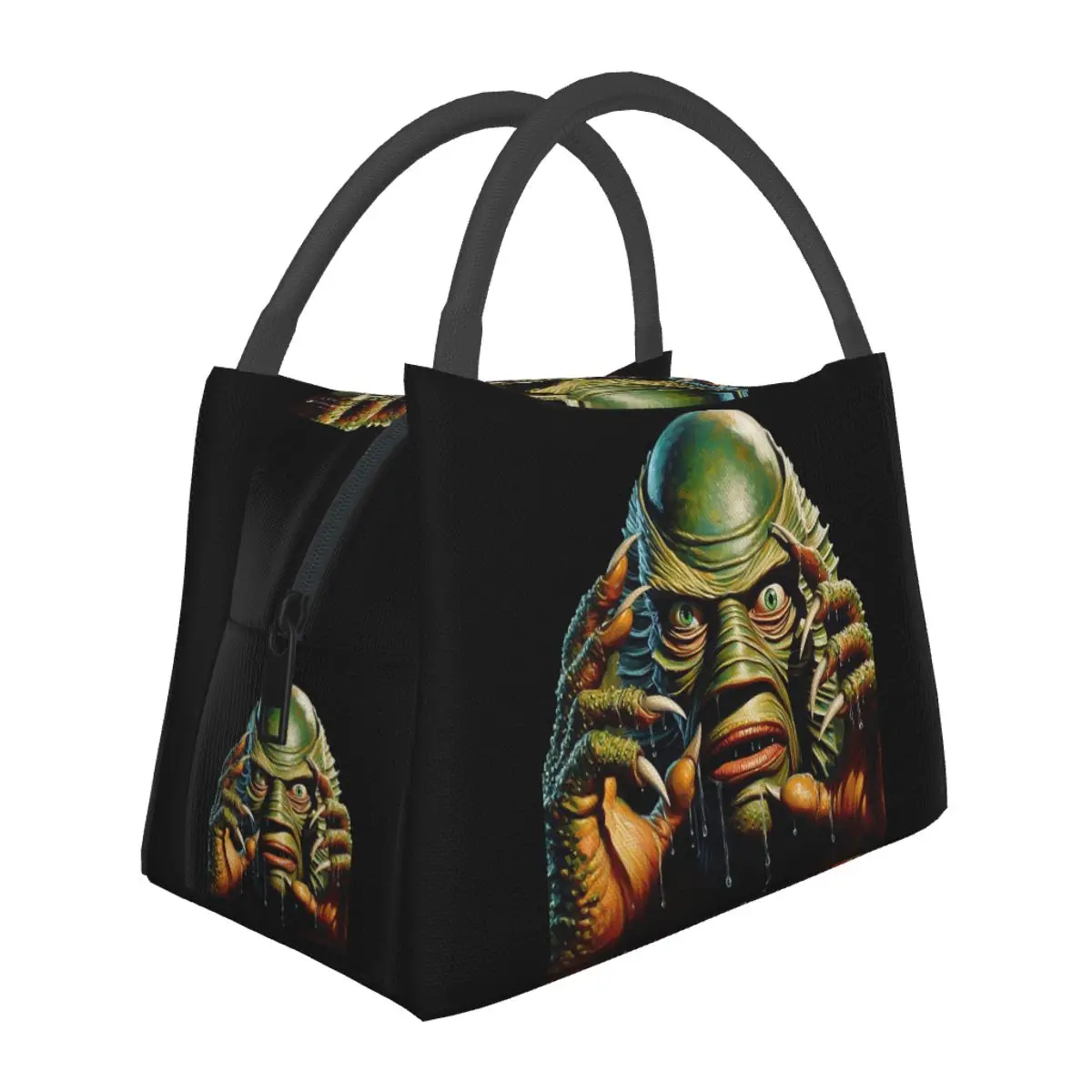 Creature From The Black Lagoon Lunch Bags Insulated Bento Box Lunch Tote Picnic Bags Cooler Thermal Bag for Woman Girl Travel