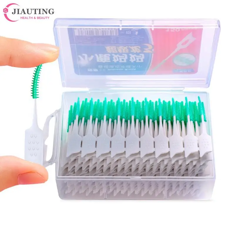 16/36/150Pc/box Silicone Interdental Brushes Super Soft Dental Cleaning Brush Teeth Care Dental Floss Toothpicks Limpieza Dental