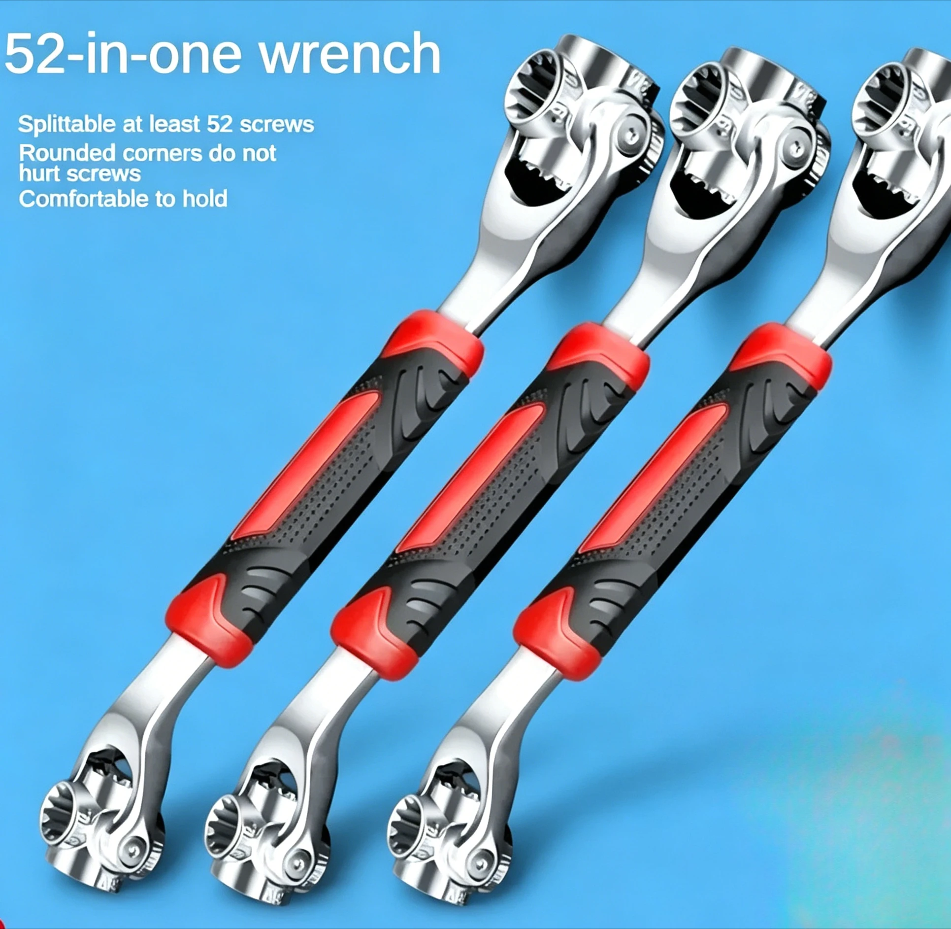 

Hot-selling 52-in-1 Tool Set, Universal Ratchet Spline Bolt Socket, Manual Tool, 360-Degree Multi-Function Adjustable Wrench