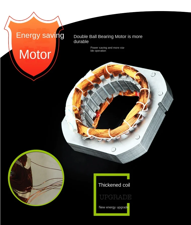 Industrial fan motor head high-power horn fan floor-mounted fan accessories large air volume 650 powerful motor 750