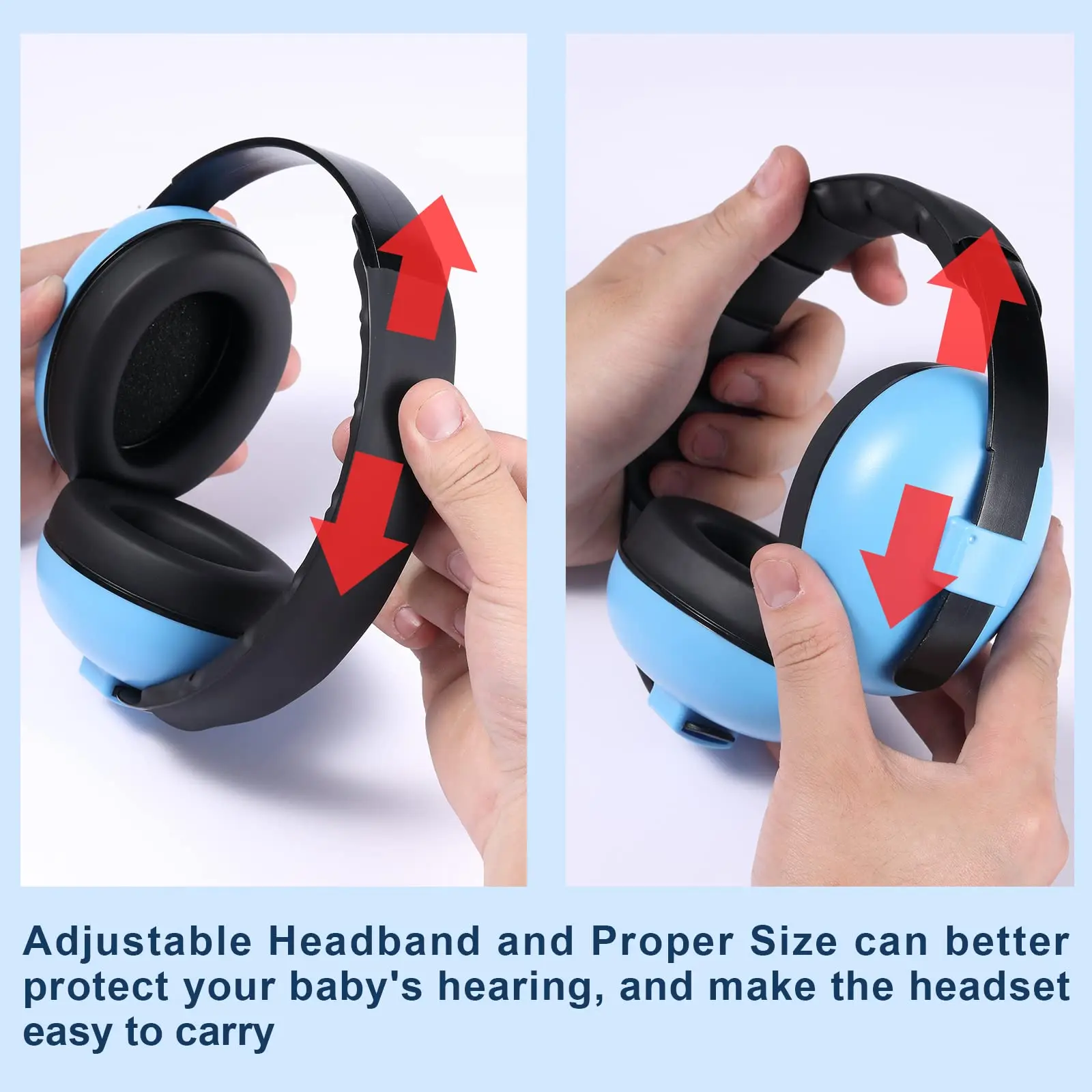 Anti-Lärm-Schlafkopfhörer für Babys, Baby-Gehörschutz, 2-in-1-Ohrenschützer mit umwandelbarem Design, 0 Druck, leicht, verstellbar – Detail 7