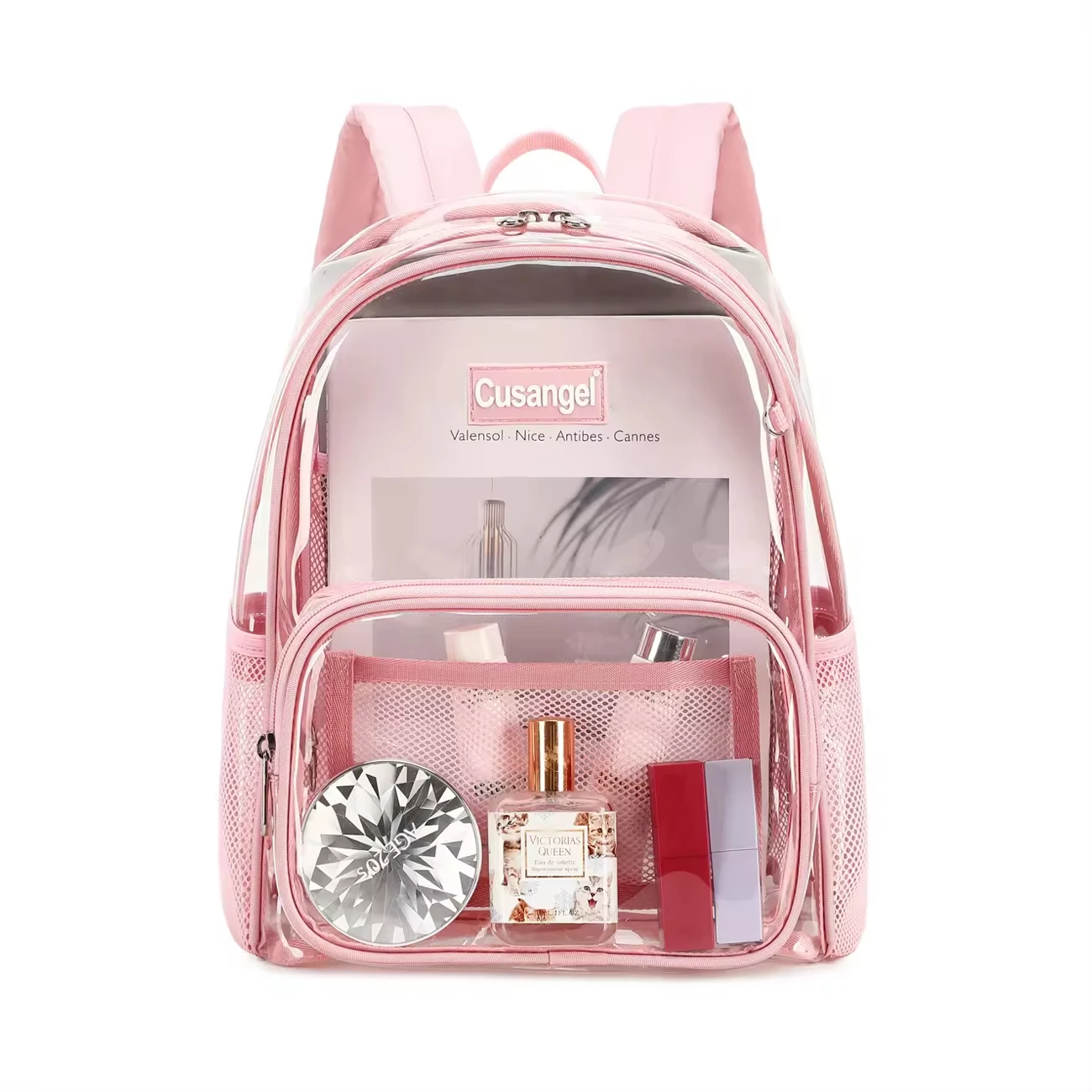 12inches Mini Backpack Trasparent Book Bags Clear Backpack TPU Material Waterproof Girls School Bag Fashion Knapsack