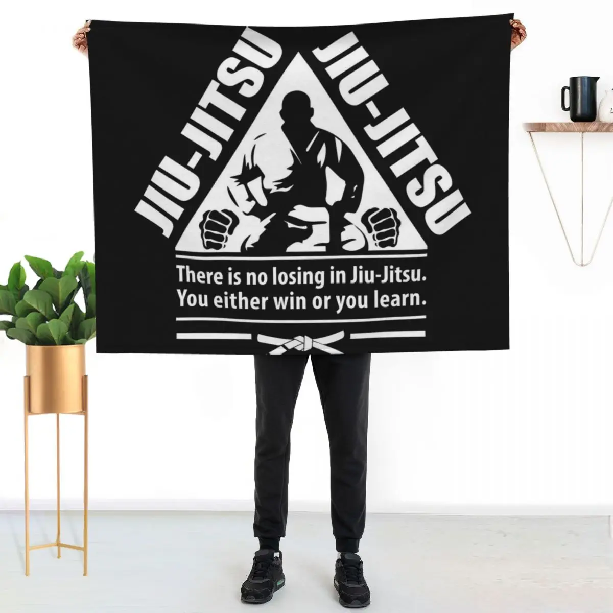 

Jiu-Jitsu Throw Blanket Lightweight Warm Blanket for Travel Camping