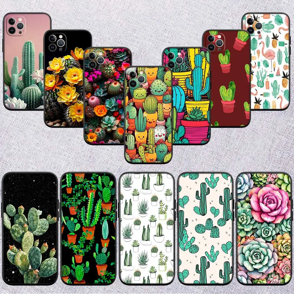 DI53 Watercolour Cacti Succulent Phone Case for Samsung Galaxy Note 10 20 S23 S24 S25 Ultra FE Plus Edge Lite A02S A35 A07 A17