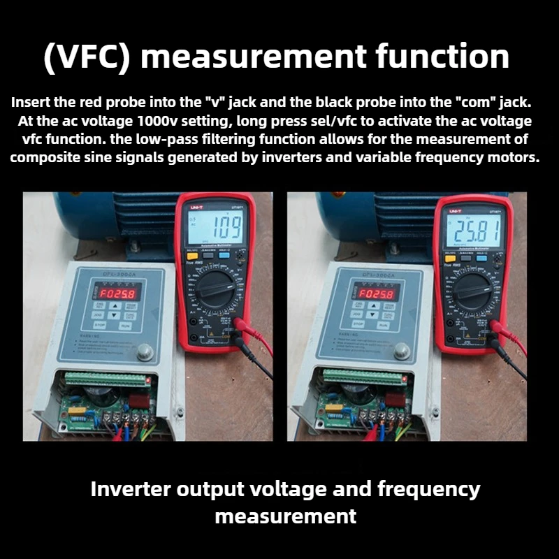 UT107 +/UT105 + مقياس متعدد رقمي للسيارات قياس سرعة إصلاح السيارات الجهد الحالي المقاومة متر أداة كهربائي