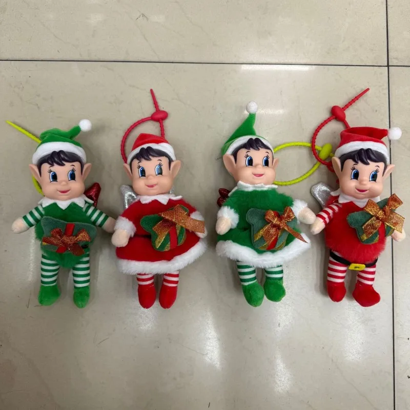 

Новая мини-Рождественская кукла-эльф, игрушка, подвеска, украшение для рождественской елки, праздничный подарок, кукла-эльф