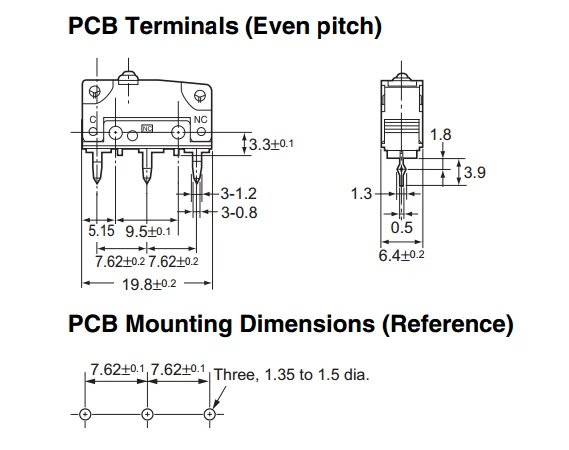 2PCS D2SW-P2D Dustproof and waterproof micro switch, limit switch DD