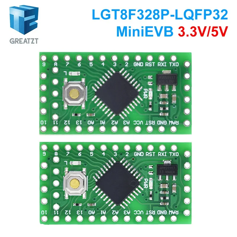 GREATZT LGT8F328P LQFP32 MiniEVB 3.3V / 5V Replaces Pro Mini ATMEGA328P Fully Compatible For Arduino USE HT42B534-1 Driver