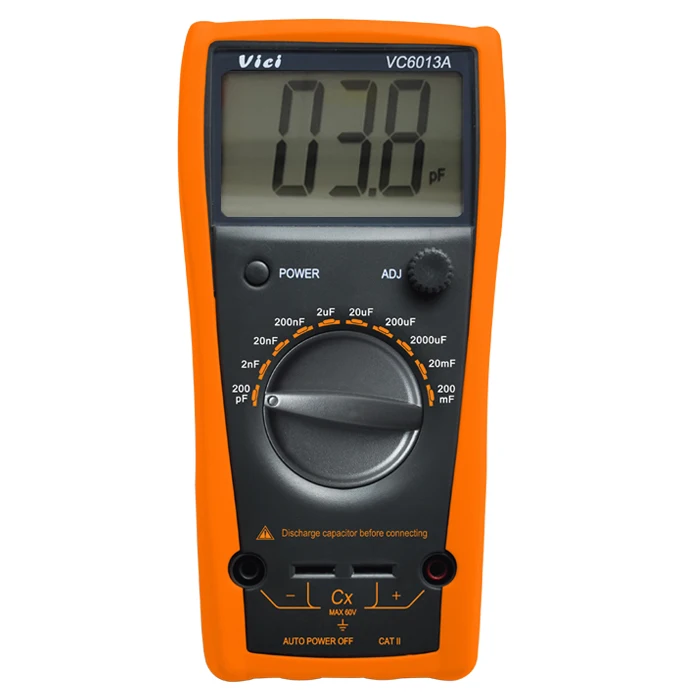 

Цифровой измеритель емкости VICI VC6013A Min 0,1 пФ до макс. 199,9 мФ