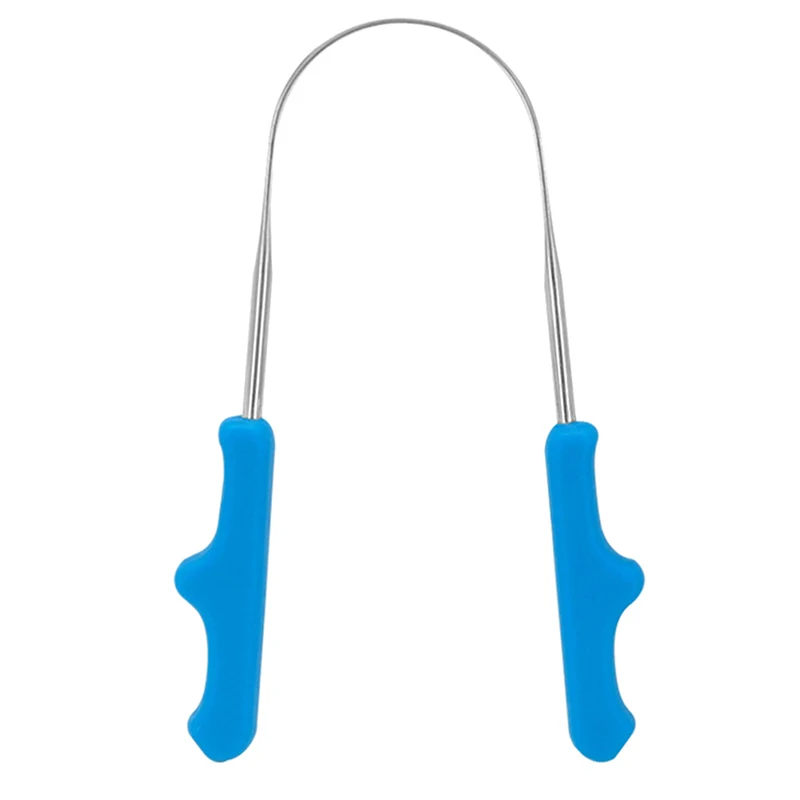 Raspador de lengua de acero inoxidable, cepillo limpiador de lengua Oral, cepillo de dientes de lengua, higiene bucal, 1 unidad