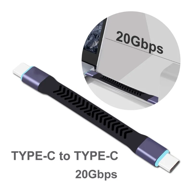 PD 240W 8K 60Hz 20Gbps USB3.2 TypeC Cable Fast Charging Usb C to Usb C Cable High Speed Type C Data Line Short Line 10CM