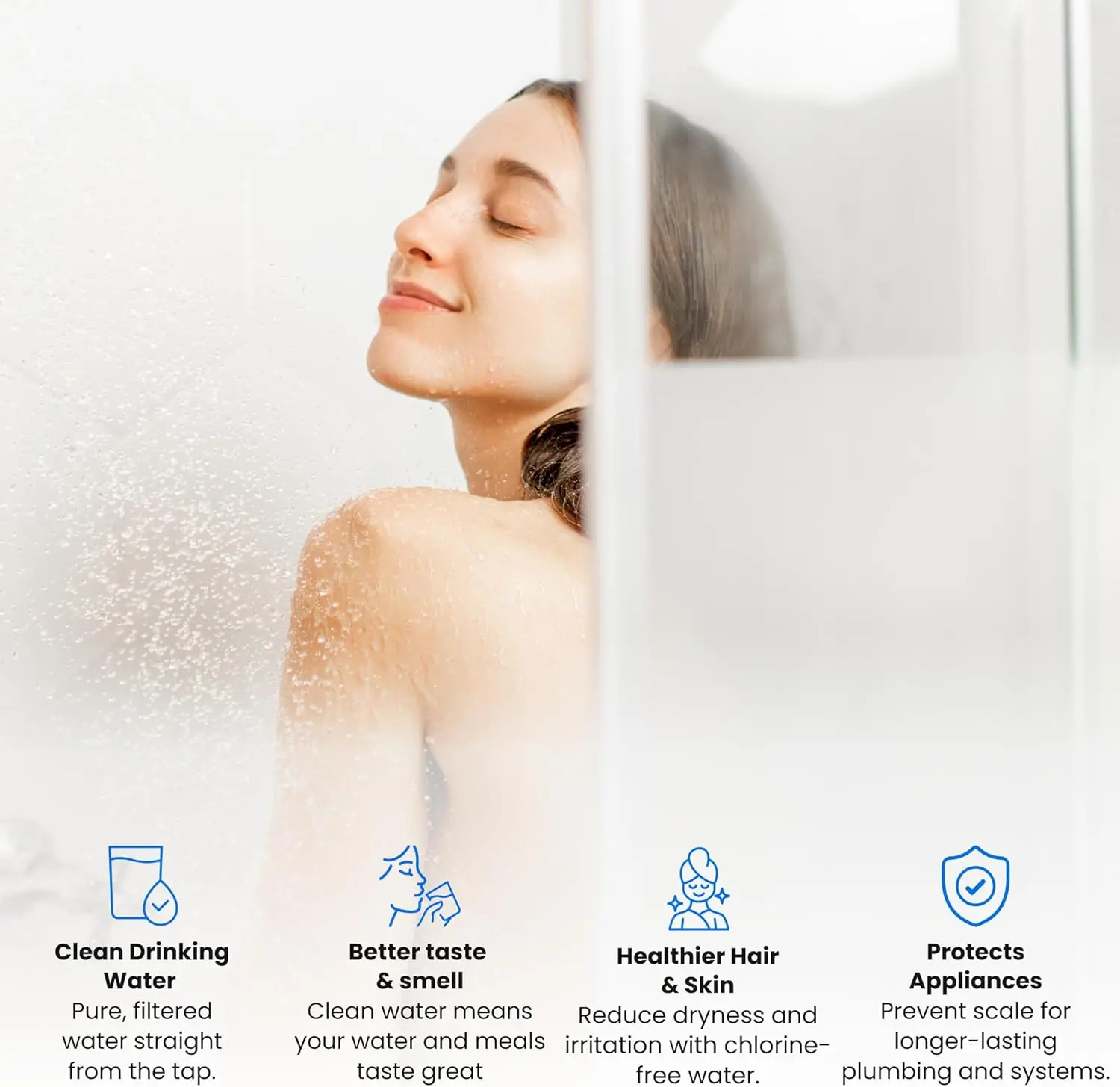 Kind Water Whole House Filter E-3000 Salt Free Softener High Performance Coconut Shell Carbon Block Protects Pipes Appliances